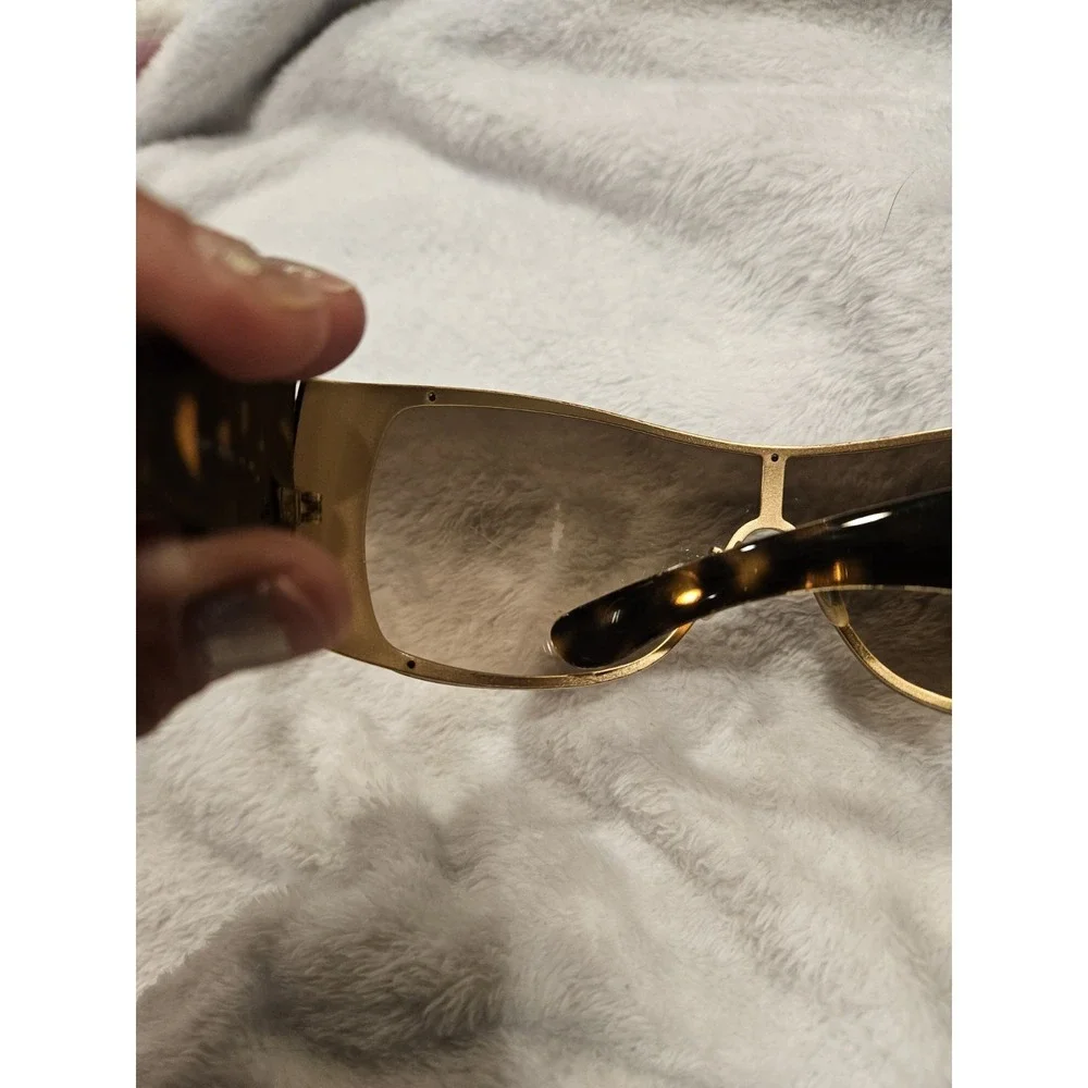 Ray Ban Sunglasses RB 3361 Italy Faux Tortoise Gold Discontinued Shield Mens